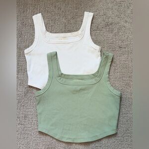 {Madewell} Tailored Crop Tank - 2 Tanks!